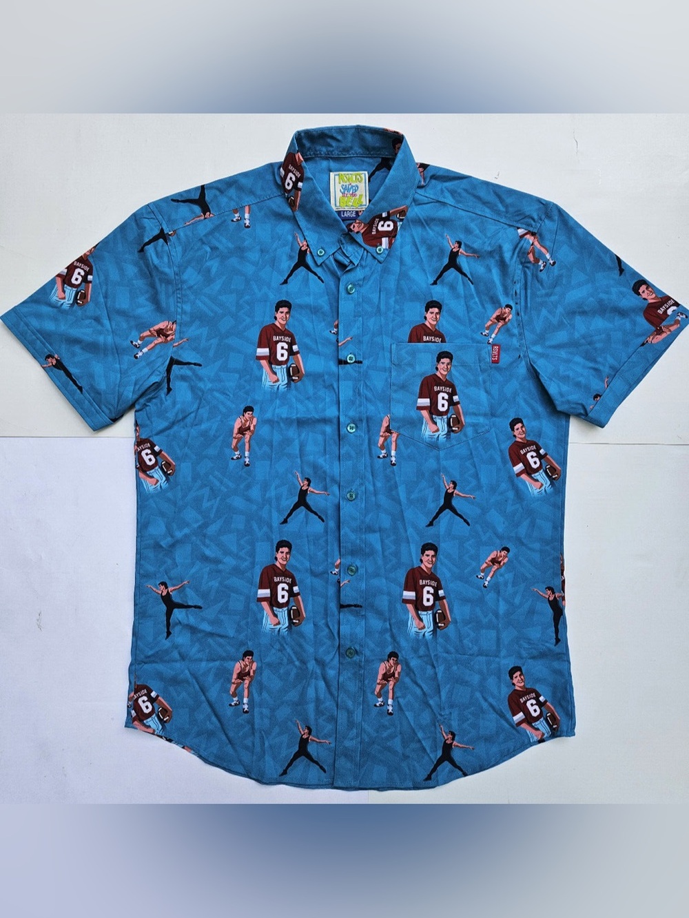 RSVLTS "A.C. Slater Triple Threat" short-sleeve button-down shirt Large